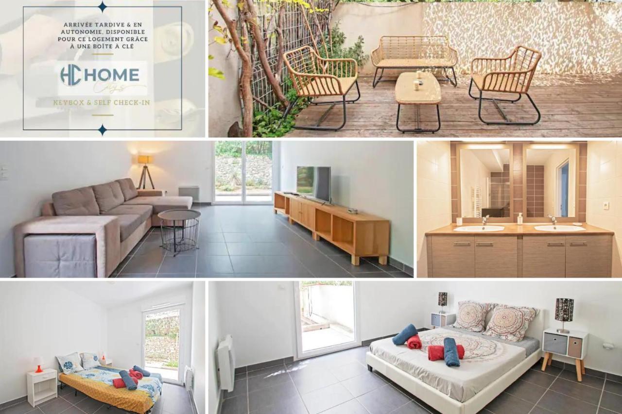 Апартаменти Le P'Tit Rimbaud, 6 Pers, Parking Prive, Jardin,Wifi Монпельє Екстер'єр фото